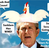 Chicken on George Bush's head